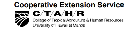 A logo for UH at Manoa Tropical Climate & Human Resources College.